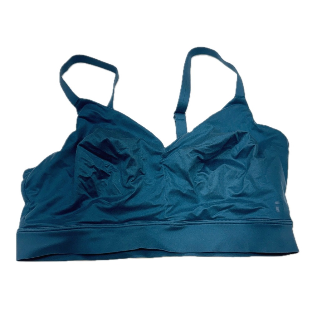Tommy John Bralette Womens L D-DD Teal Blue Activewear Second Skin Triangle